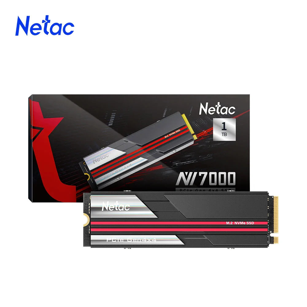 Netac NVMe M.2 PCIe 4.0 2280 SSD — 7400MB/s | 512GB / 1TB / 2TB / 4TB Internal SSD for PS5, Laptop & PC