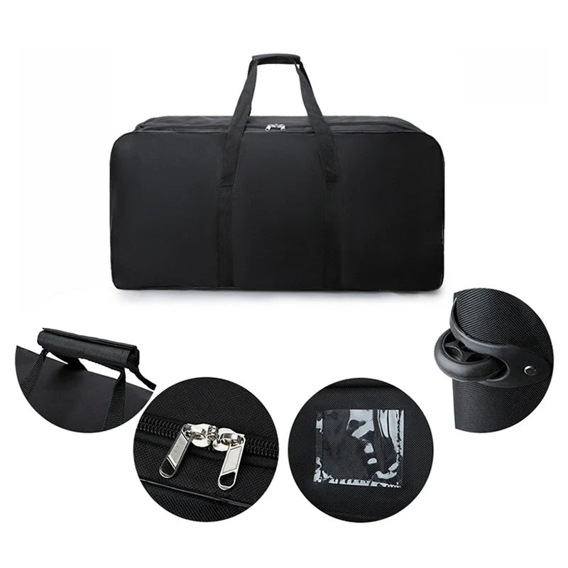 Large Capacity Foldable Wheel Bags - Expandable Trolley Suitcase for Easy Storage and Carrying