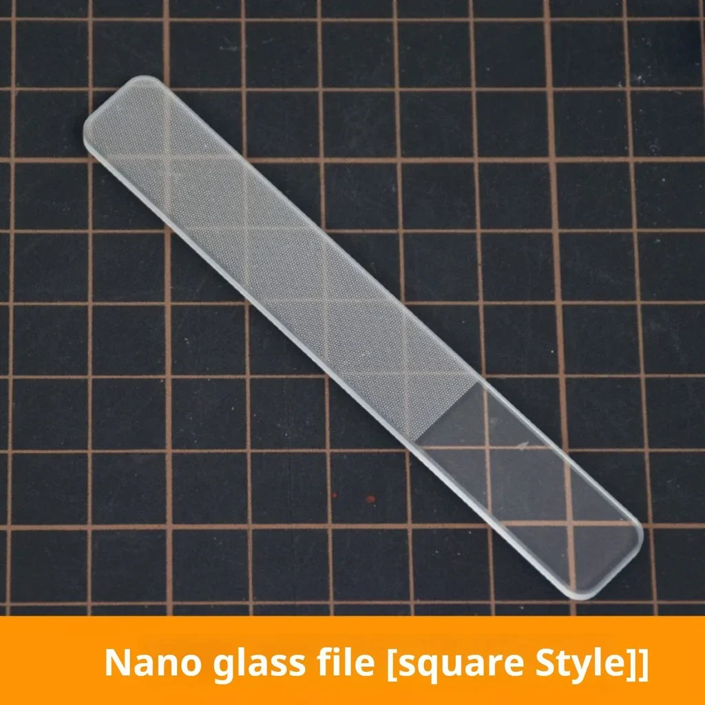 Nano Glass Polishing File – Washable Friction Tool for Gundam Models, Nail Repair & Hobby Finishing