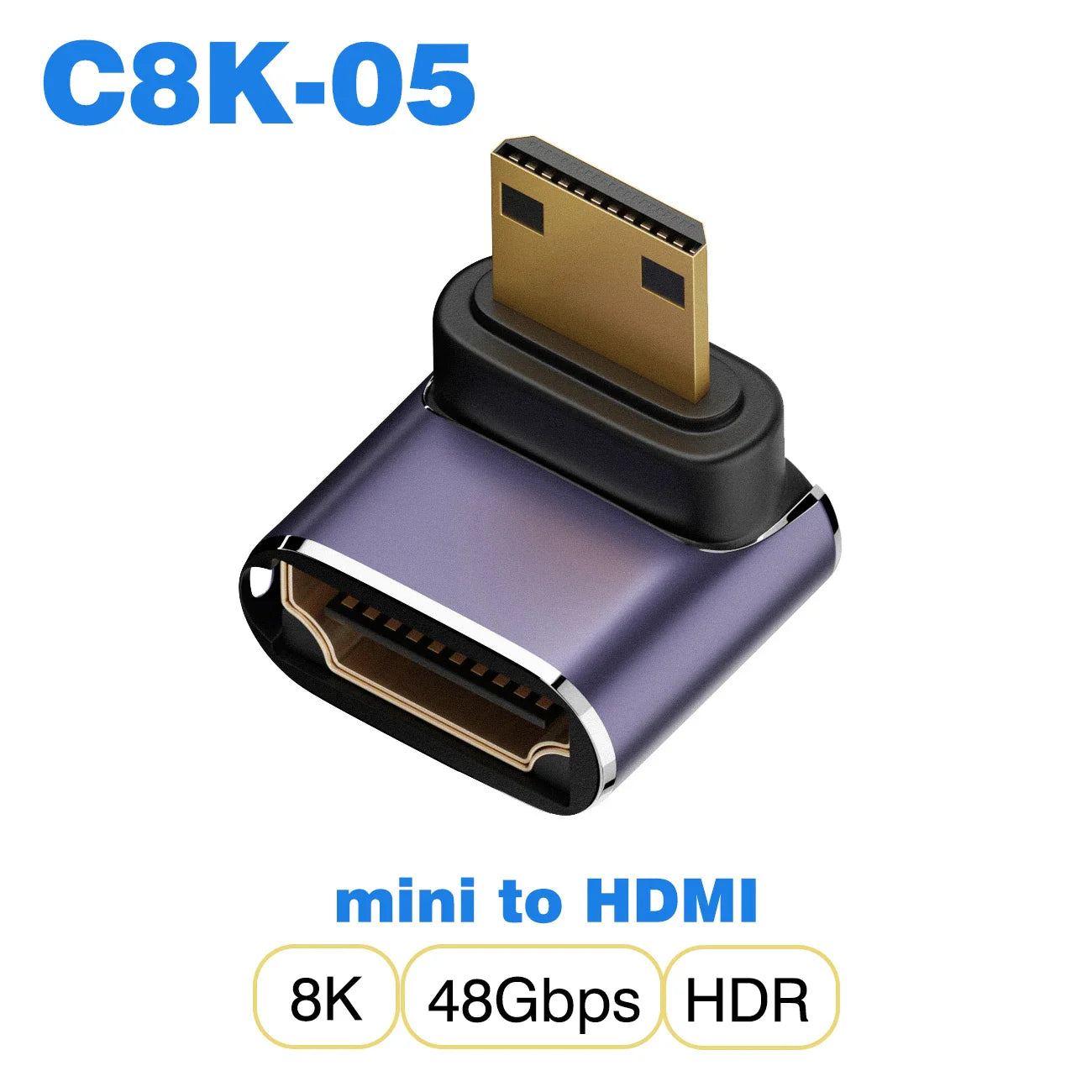 HDMI-Compatible Cable Adapter – Mini/Micro HDMI to HDMI 2.1 Converter, 48Gbps, 8K60Hz, 4K120Hz for PS4, PS5, Laptop, PC, Projector