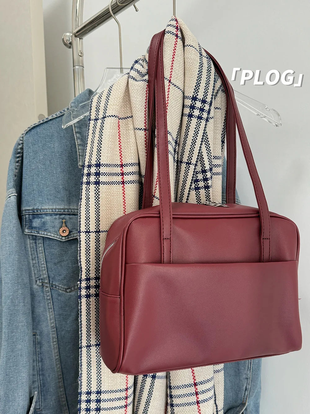 CGCBAG Vintage Designer Women’s Tote Bag – Luxury PU Leather Shoulder Bag, Large Capacity Handbag for Ladies