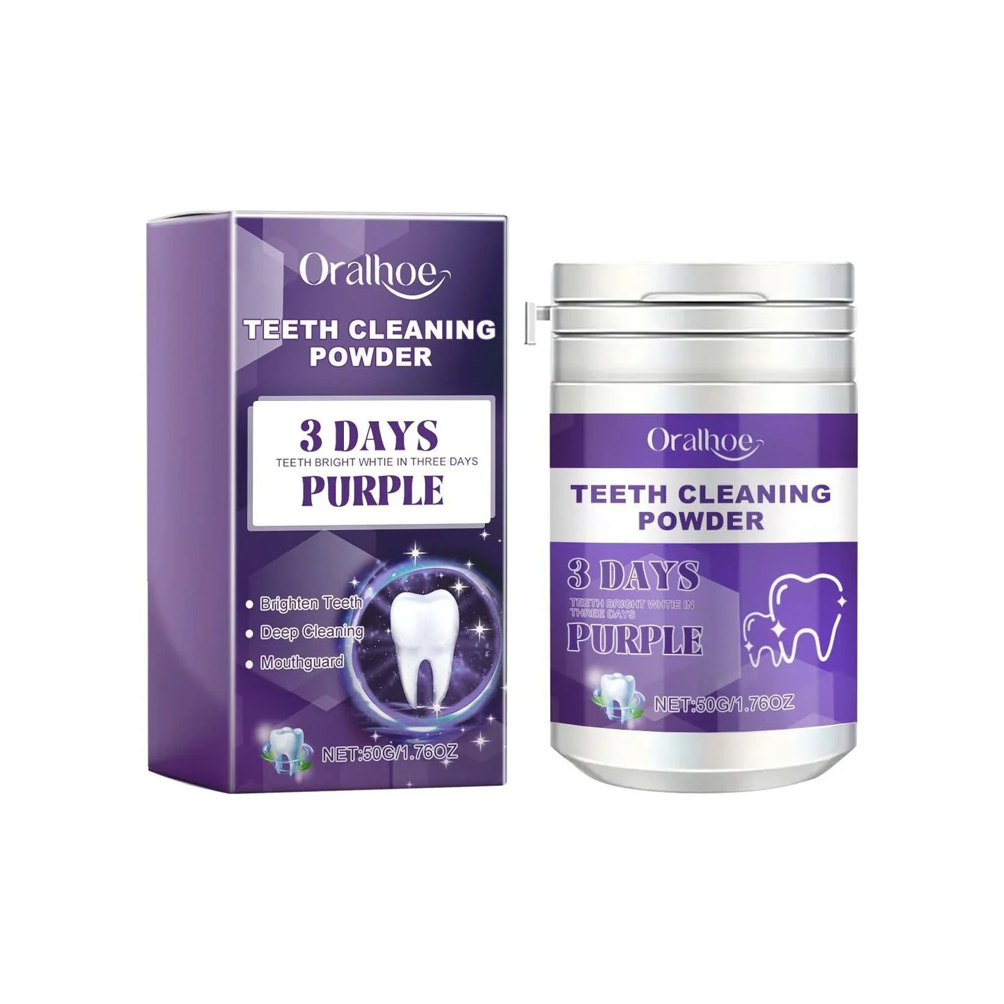 Purple Teeth Whitening Toothpaste – Deep Cleaning, Plaque & Stain Removal, Freshens Breath in 5 Days