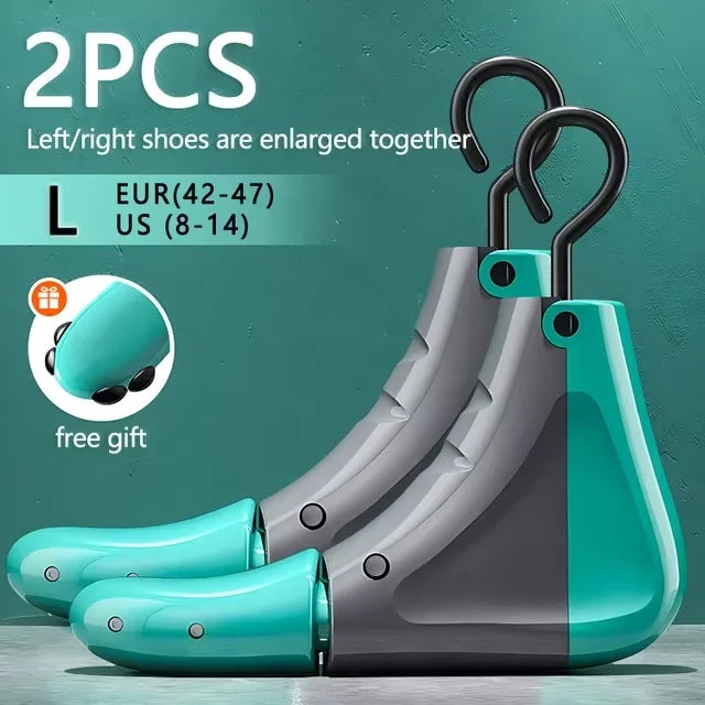 1/2 PCS Universal Adjustable Shoe Stretcher – Boot & Sneaker Widener with Steel Shaft for Left & Right Shoes