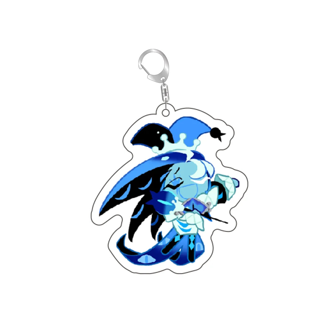 Cookie Chibis Keychain – Shadow, Milk & Pure Vanilla Bag Keyrings for Gamer Fans