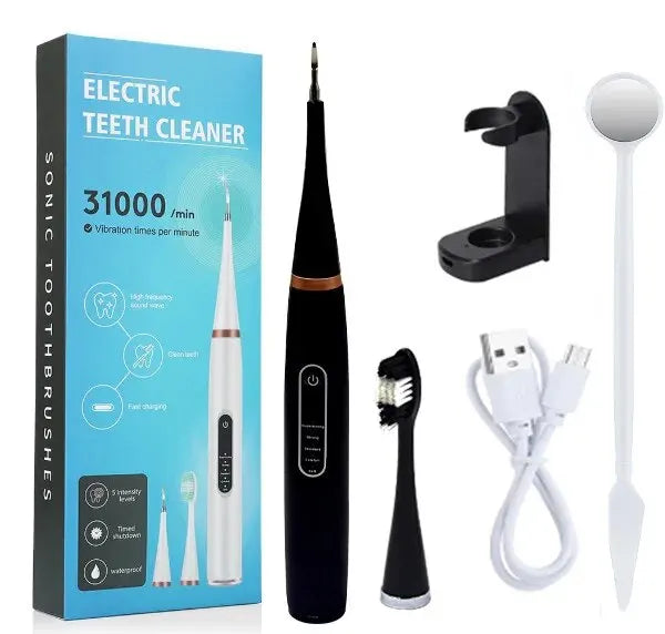 Electric Tooth Whitening Brush – Sonic Teeth Cleaner, Dental Scaler, Plaque & Calculus Remover Kit