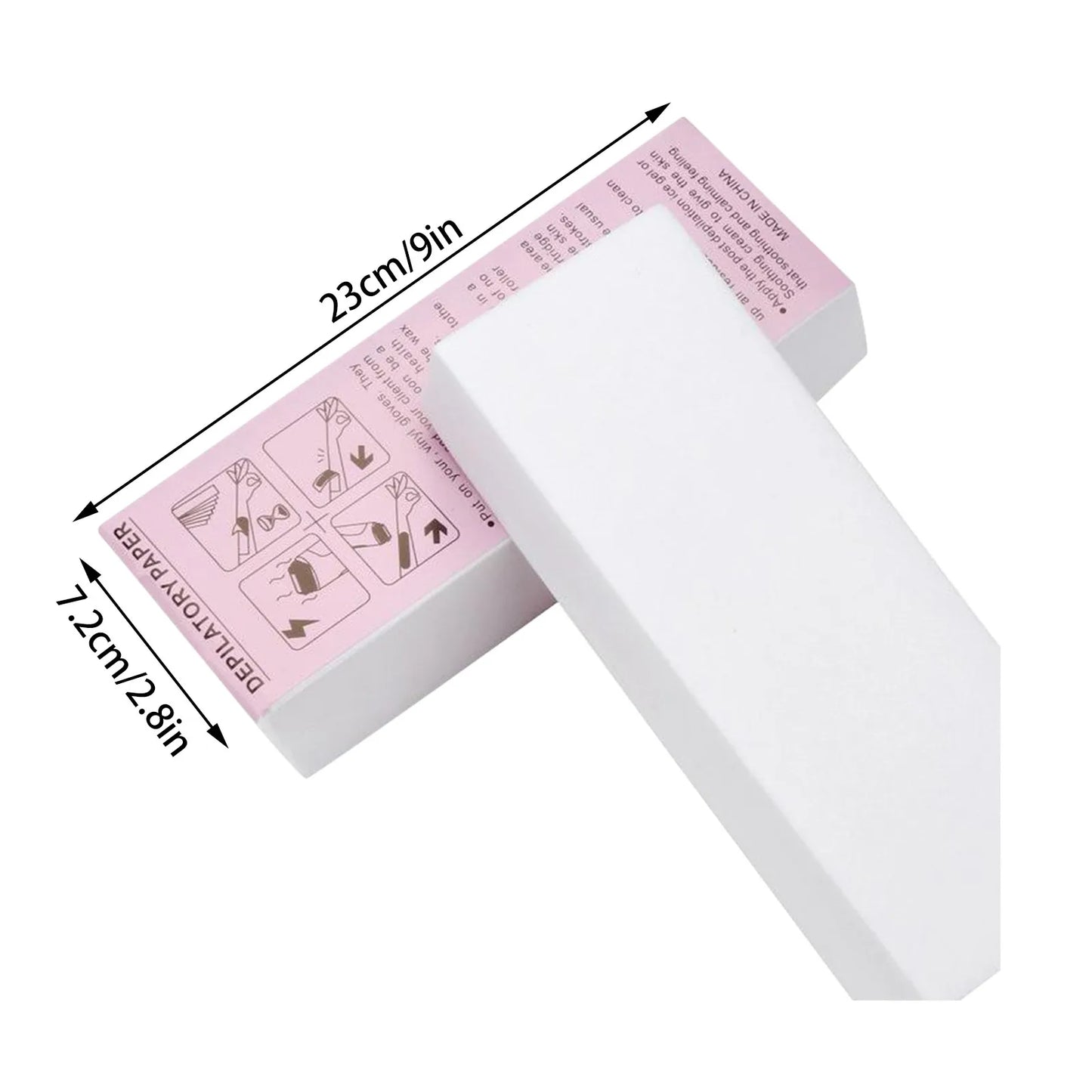 100PCS Disposable Thickened Nonwoven Wax Strips β Hair Removal Paper for Beauty & Salon Use