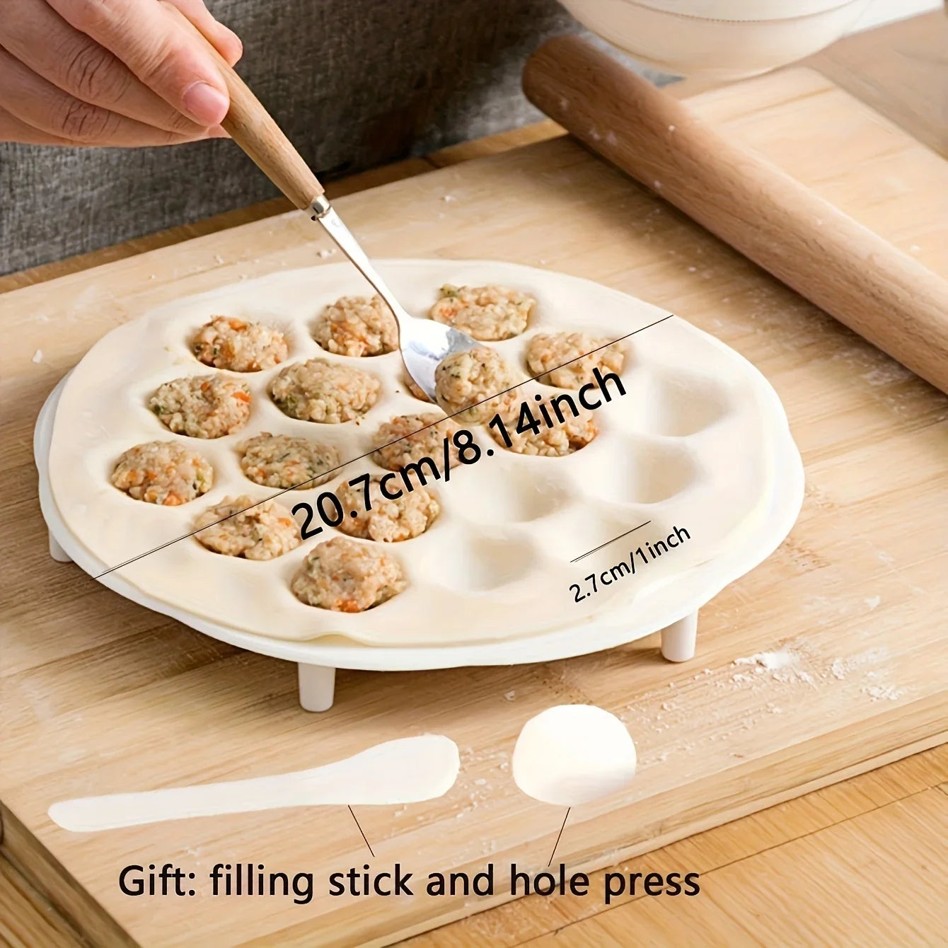 Dumpling Maker Dough Press Mold – Kitchen Ravioli & Pastry Tool for Easy Homemade Dumplings & Filled Dough