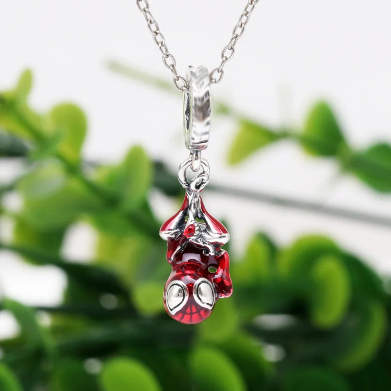 New Spider-Man Superhero Pendant Necklace – Spider Battle Uniform Jewelry Gift for Fans & Christmas