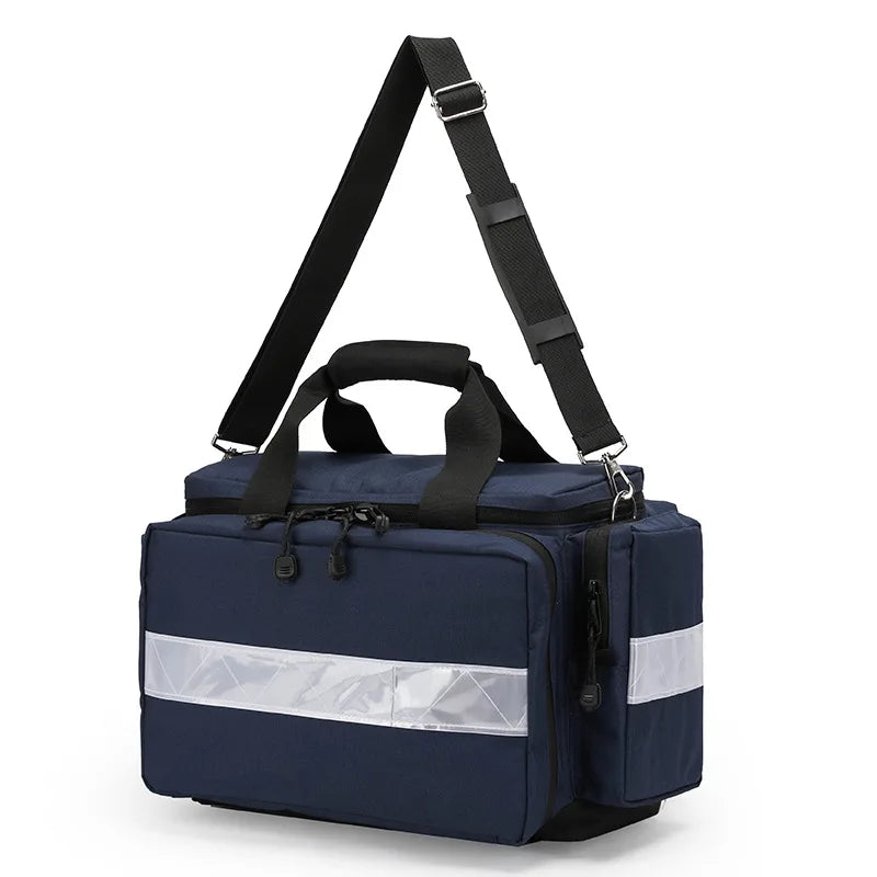 Outdoor Emergency First Aid Kit Bag - Waterproof Reflective Medical Rescue Backpack With Large Capacity Multi-Pocket Storage