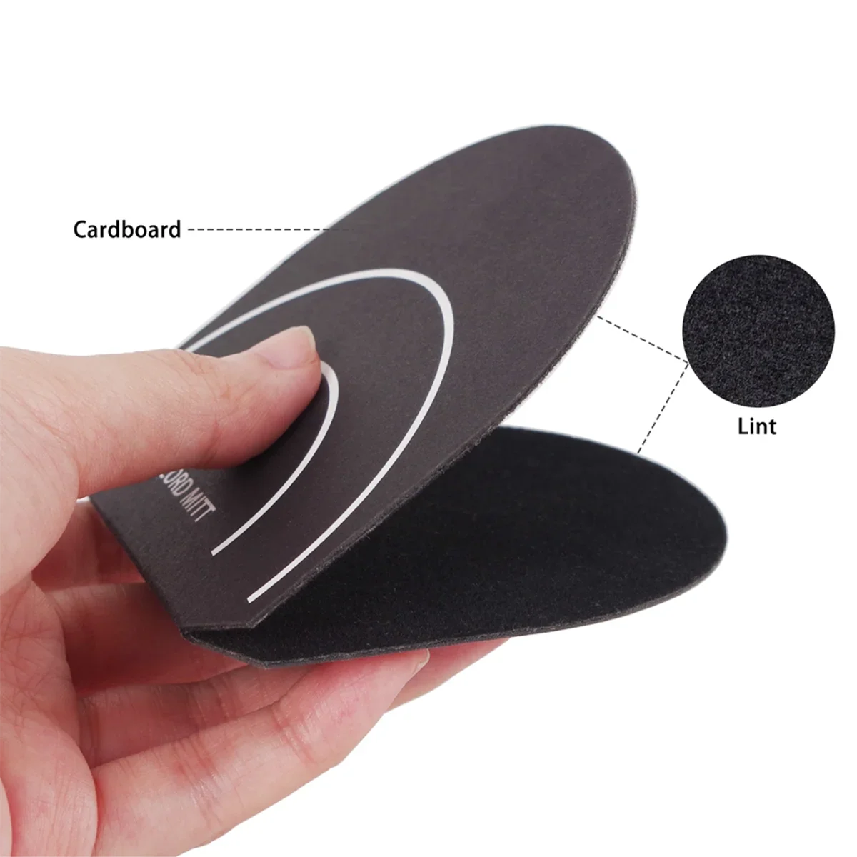 Record Cleaner Handler Mitt — Vinyl LP Disc Cleaning Pad for Fingerprint-Free Protection