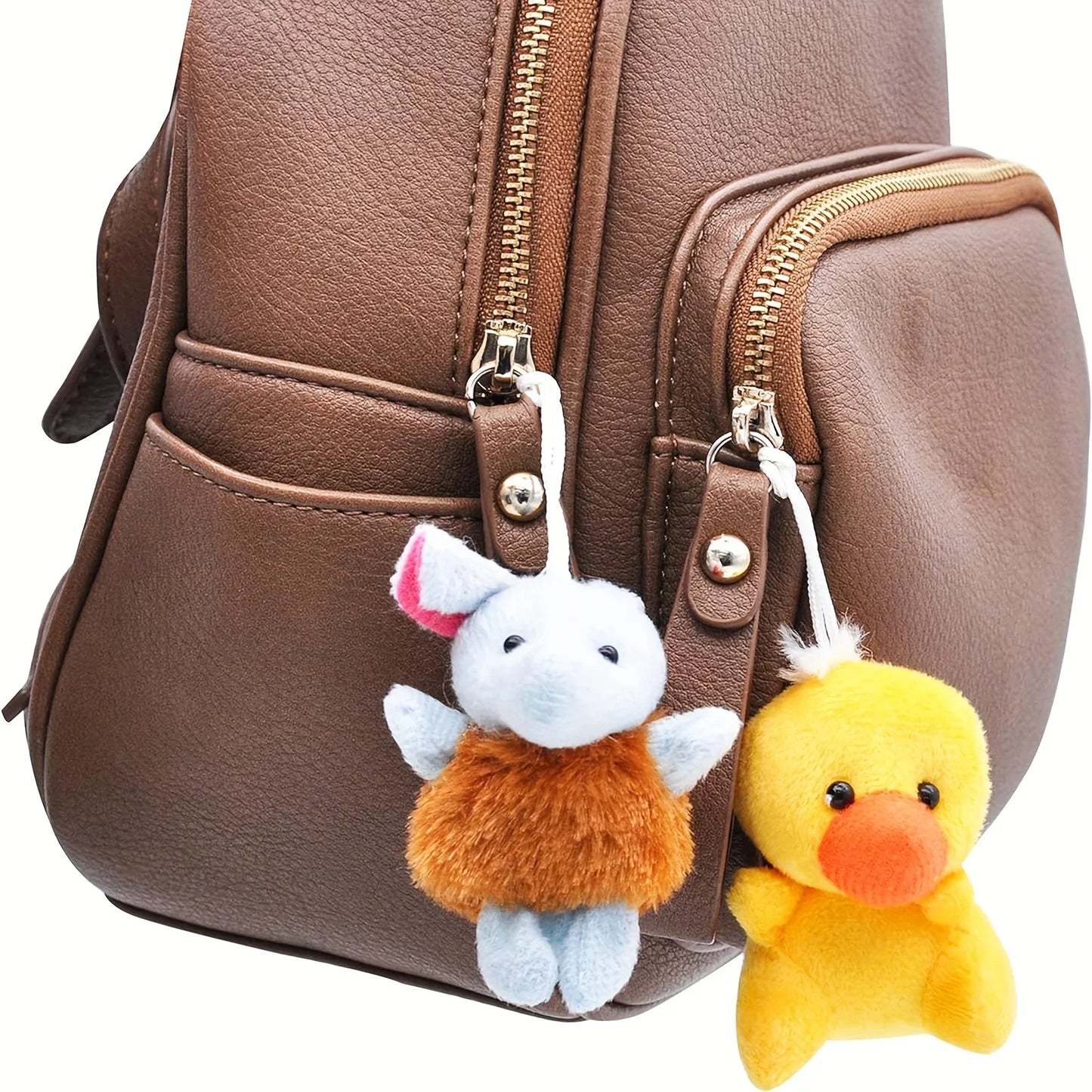 24pcs Mini Plush Animal Toy Set Cute Stuffed Animals Keychain Party Favors for Kids & Adults