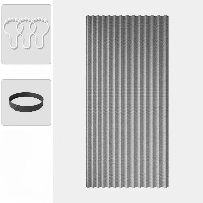 Pleated Accordion Folding Door Curtain – Privacy Panel for Bedroom, Wardrobe, Shoe Rack & Room Partition
