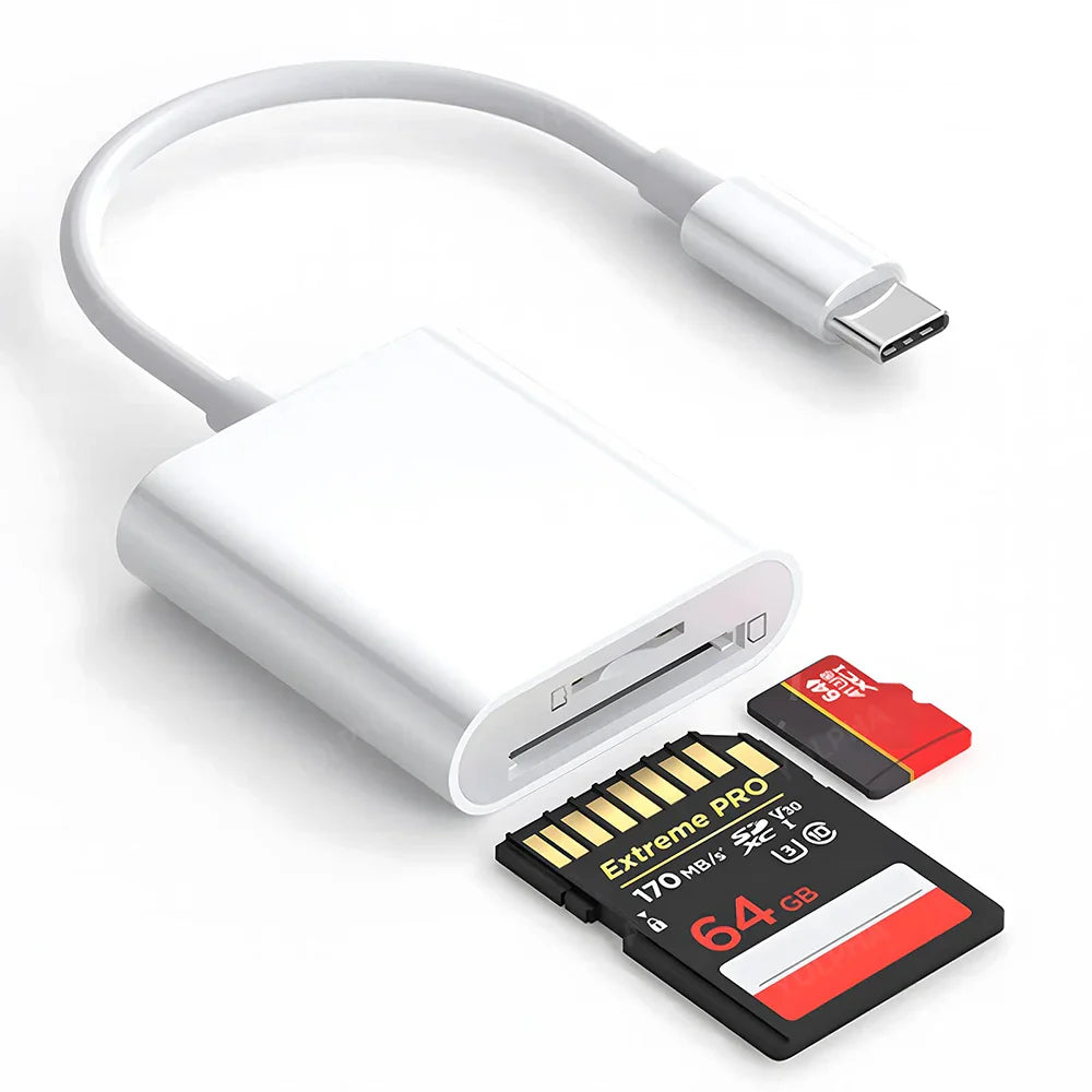 USB Type-C Card Reader to SD – Memory Converter for Huawei, Xiaomi, MacBook Pro/Air, Laptop & Phone