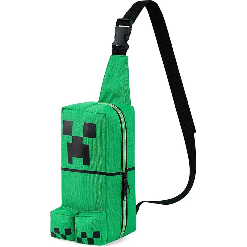 Minecraft Creeper Backpack – Cartoon Shoulder Bag, JJ Monster Doll Game Peripheral Gift