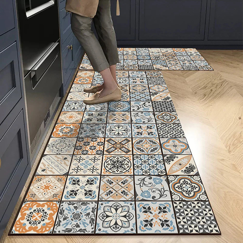 Absorbent Non-Slip Kitchen Mat – Printed Area Rug for Hallway, Living Room, Bedroom & Entrance