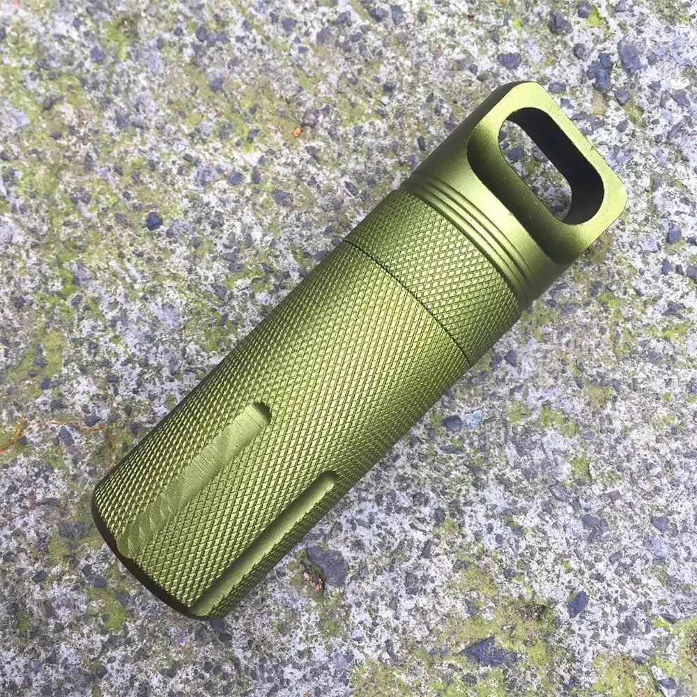 New Aluminum EDC Survival Kit – Waterproof Seal Bottle Capsule, Airtight Pill Case, Outdoor Tools Storage Container
