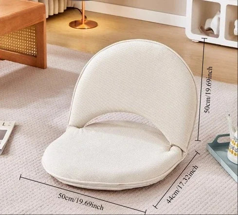 Tatami Back Chair – Foldable Small Sofa for Bedroom or Dormitory, Adjustable, Removable & Washable