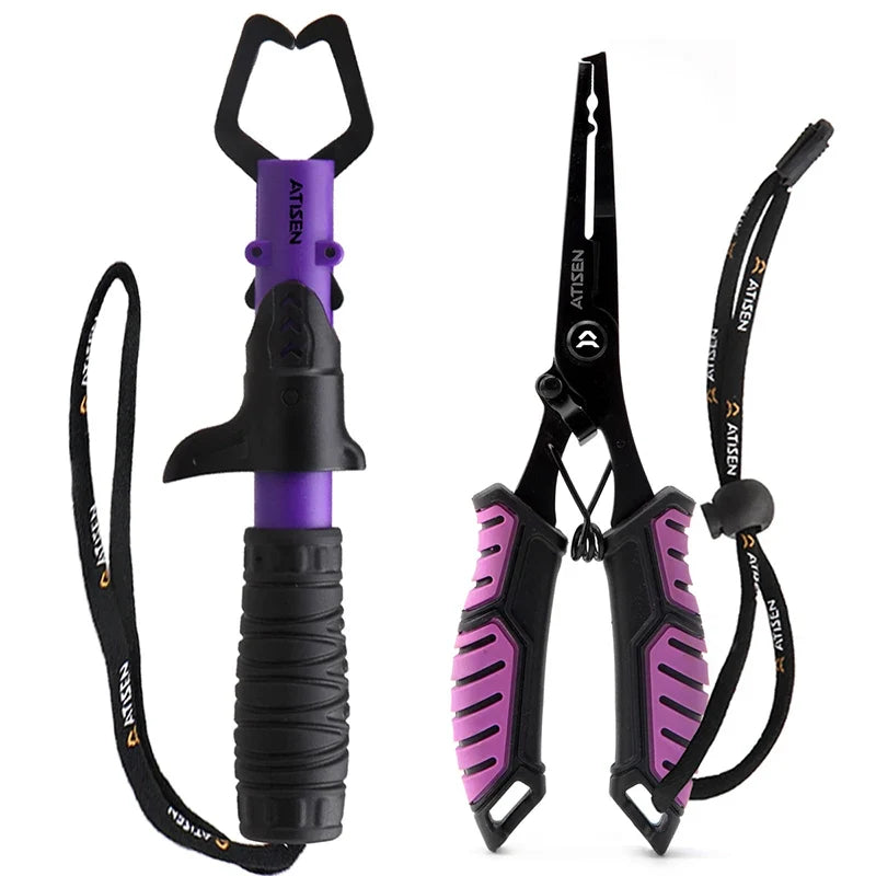 Stainless Steel Fishing Gripper - Professional Fish Lip Grabber Clip for Secure Fish Handling & Tackle