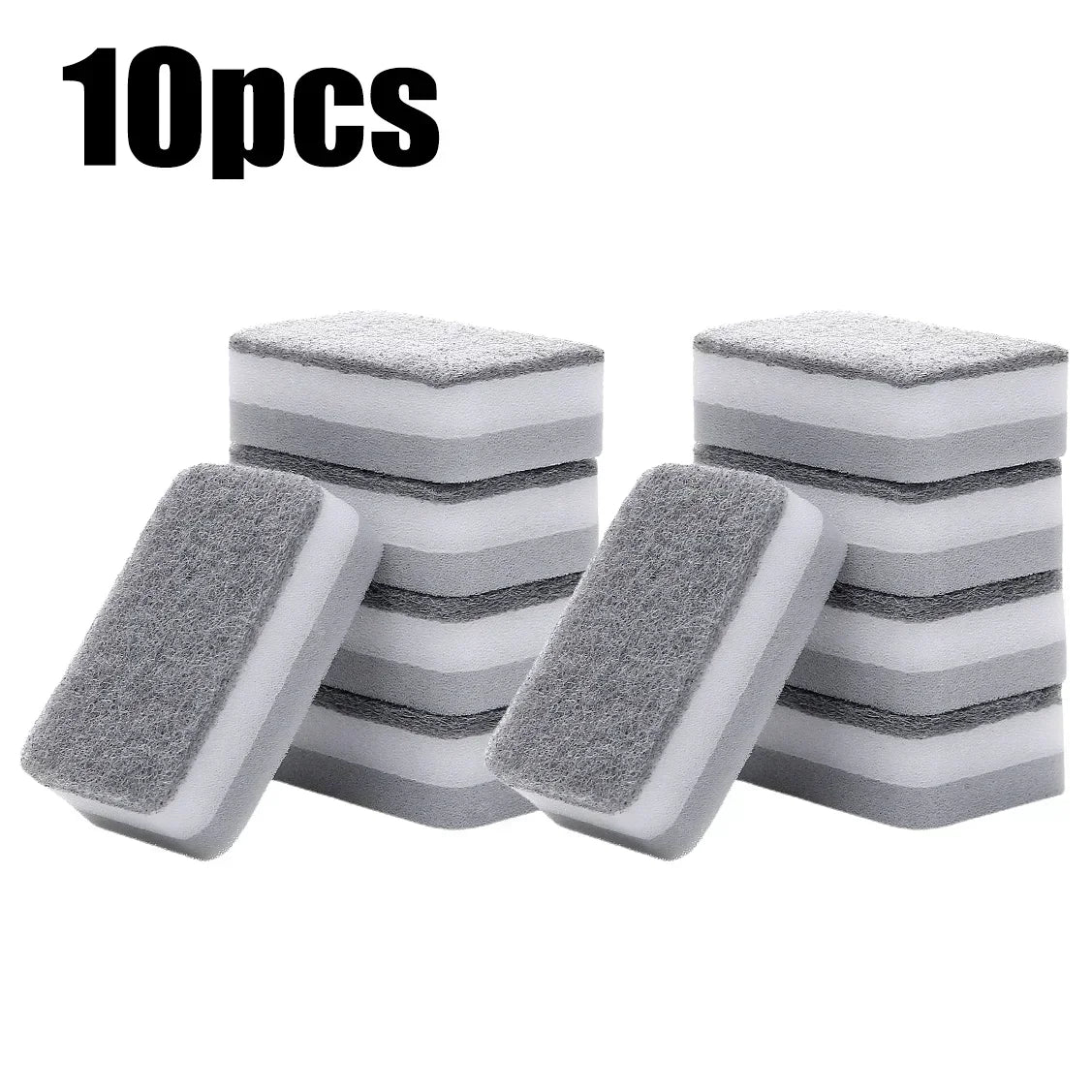 Magic 3-Layer Cleaning Sponges - Reusable Kitchen Scrubbing Pads for Pots, Pans & Dishwashing