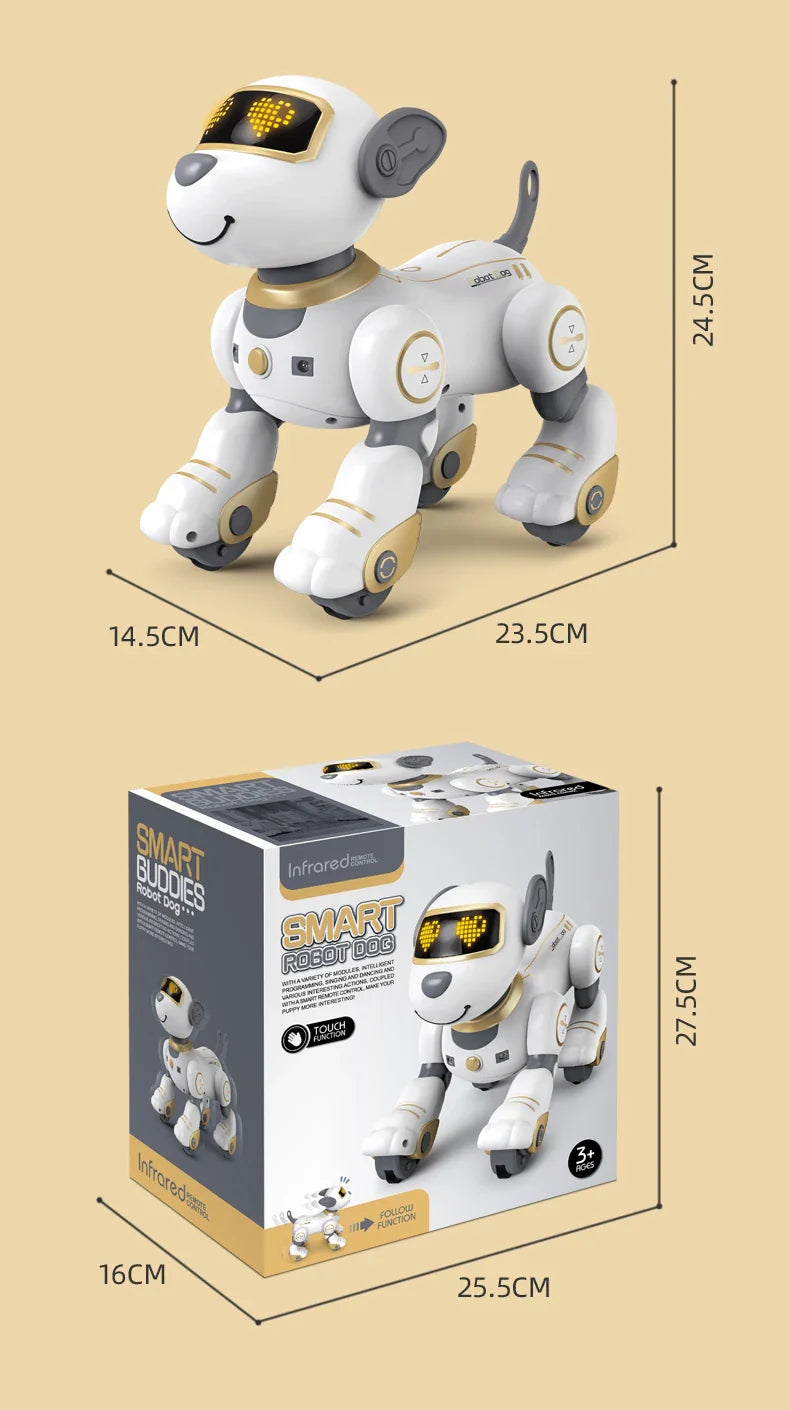 Funny RC Robot Dog – Programmable Electronic Stunt Dog with Voice Command, Touch Sensor & Music, Toy Gift for Kids