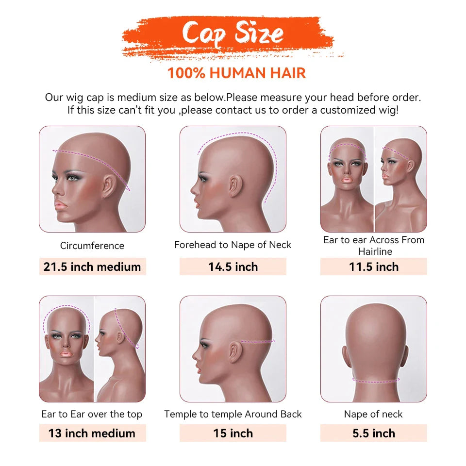 Reddish Brown 13x6 Lace Front Wig – Pre-Plucked 180% Density Body Wave, Auburn Colored Human Hair Lace Frontal Wig