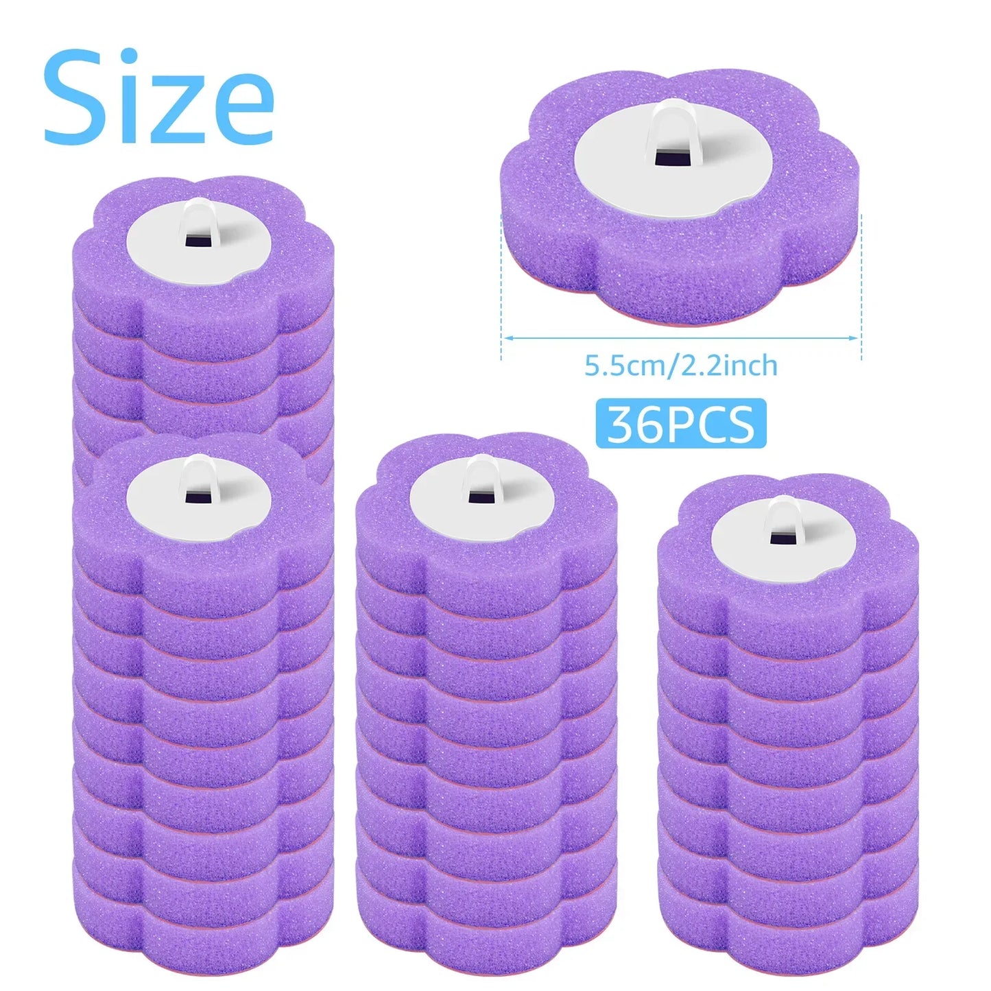 18/36pcs Toilet Brush Set – Long Handle Bathroom Cleaning Brush with Disposable Replacement Heads for Home WC Accessories