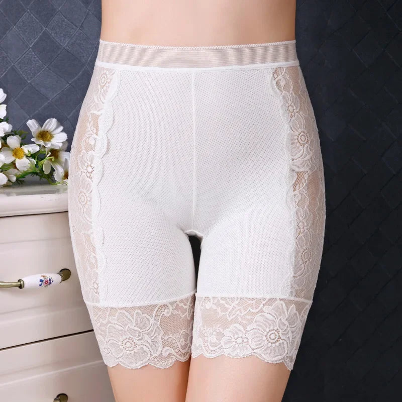 Plus Size Women’s Safety Shorts - Seamless Lace Anti-Chafing Boyshort Underwear for Under Skirts & Dresses