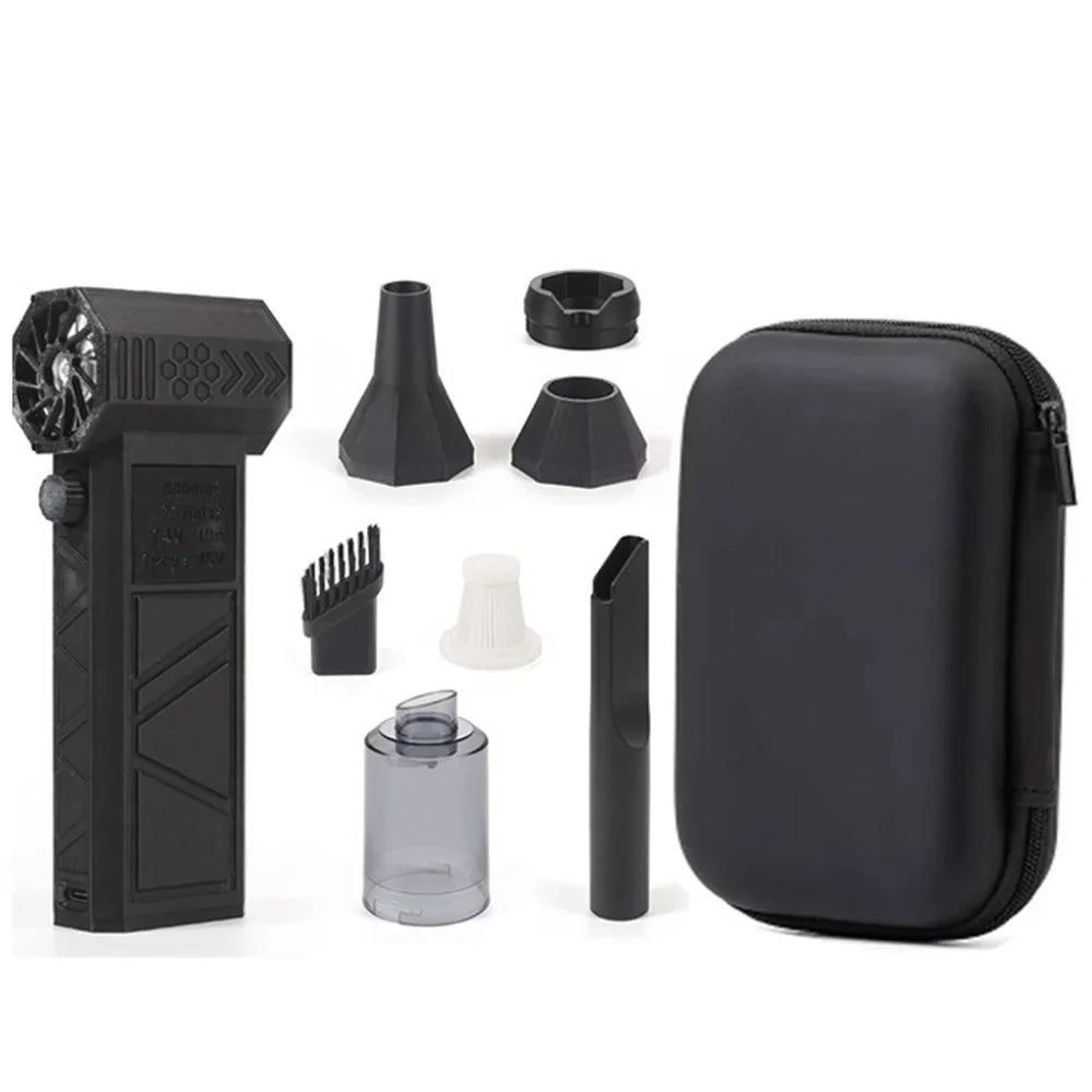 Jet Dry Mini Blower 2024 Upgraded Model – 2 in 1 Powerful Handheld Vacuum Cleaner & Violent Fan Jet Blower, Portable Mini Design