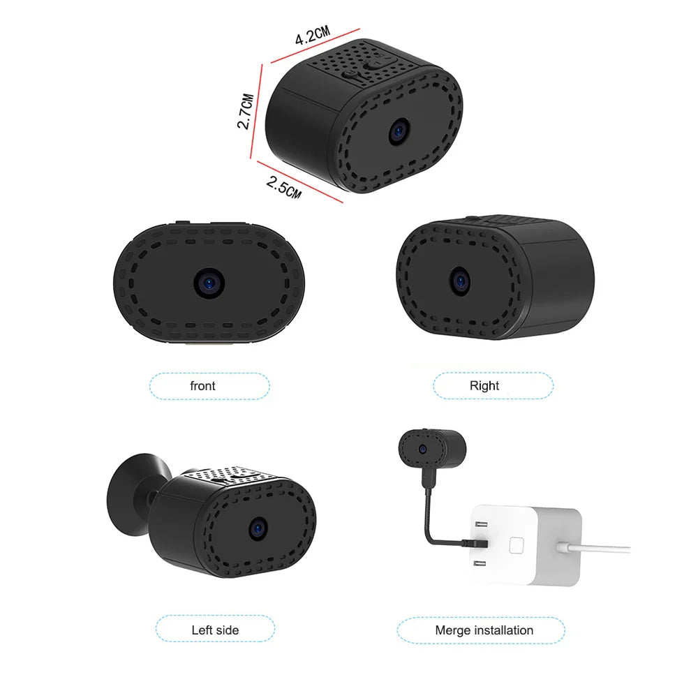 Mini Wireless WiFi Remote Monitor Camera - Super Small P2P Smart Home Security Tiny IP Camera
