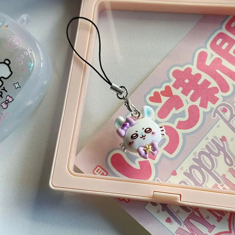 New Kawaii Chiikawa Hachiware USAGI Pendant – Cute Anime Cartoon Keychain & Bag Charm, Gift for Students and Friends