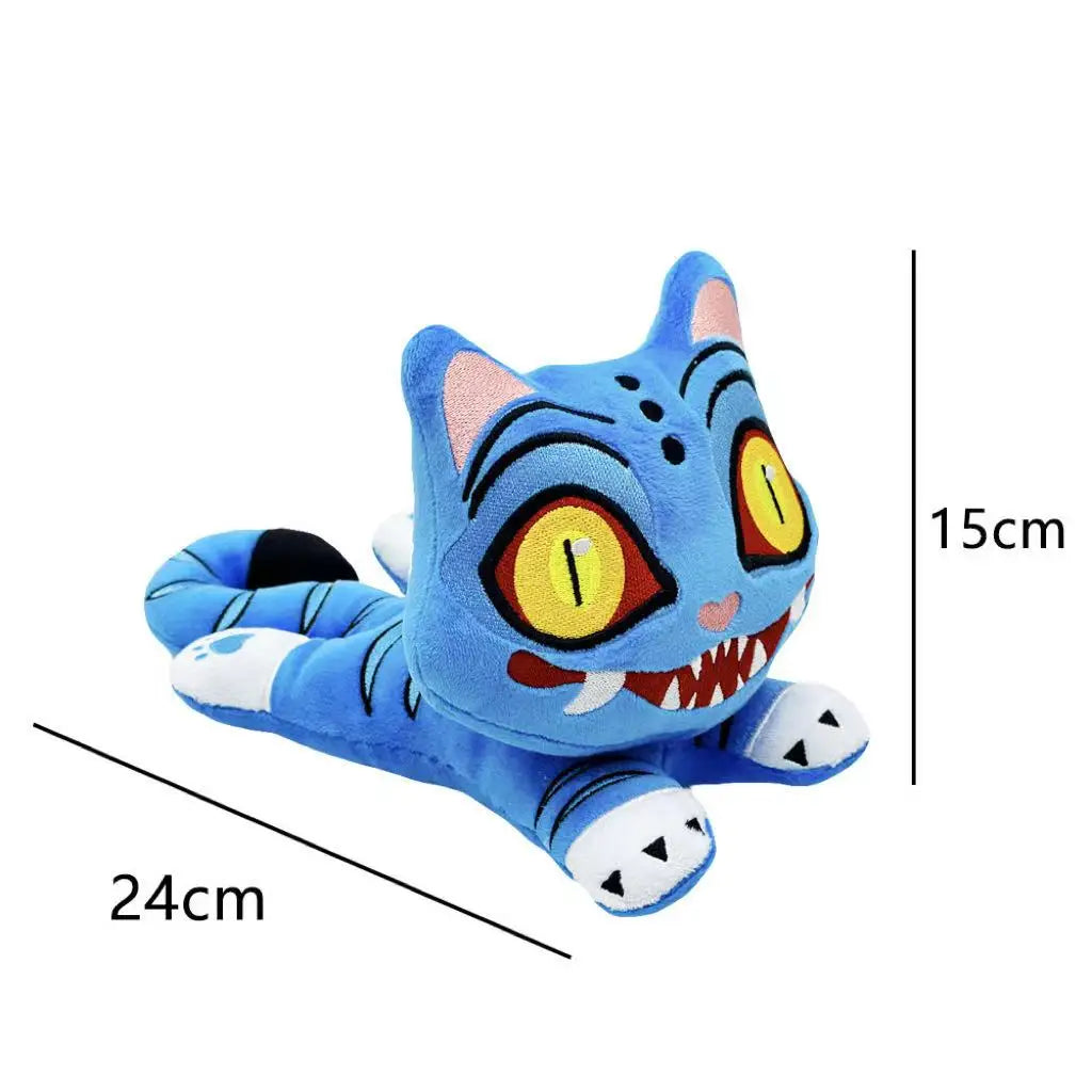 Demons Hunters Purple Tiger Plush Hat with 3 Eyes – Cute Monster Stuffed Toy for Fans & Gifts