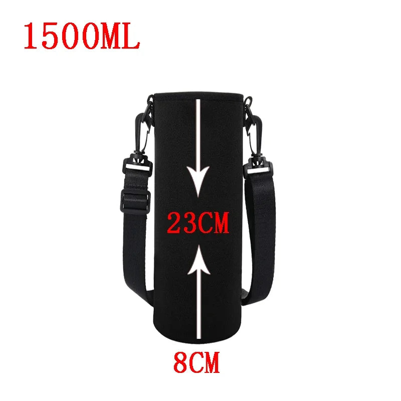 Sports Water Bottle Insulated Neoprene Sleeve - 750ML/1000ML/1500ML Bottle Carry Case & Protective Holder