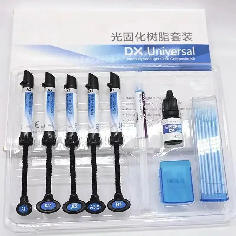 Dentex Dental Curing Light Kit – Universal Composite Resin, Adhesive Bonding & Etch Gel for Orthodontic Brackets