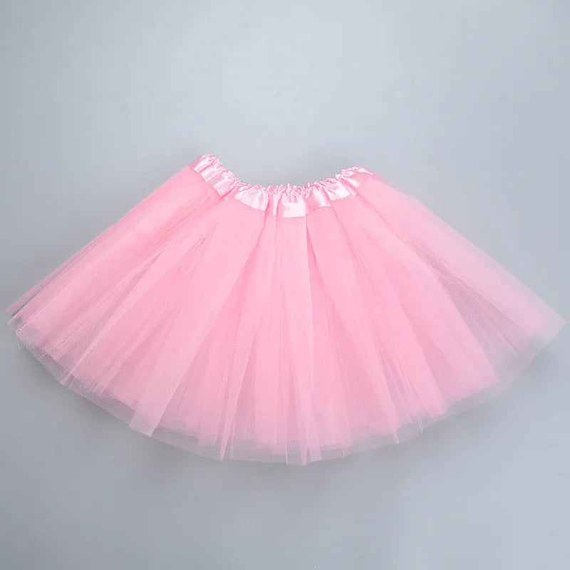 Girls’ Tulle Tutu Skirt – 3-Layer Ballet Mini Skirt for Dance, Birthday Party, Princess Dress 2-8Y