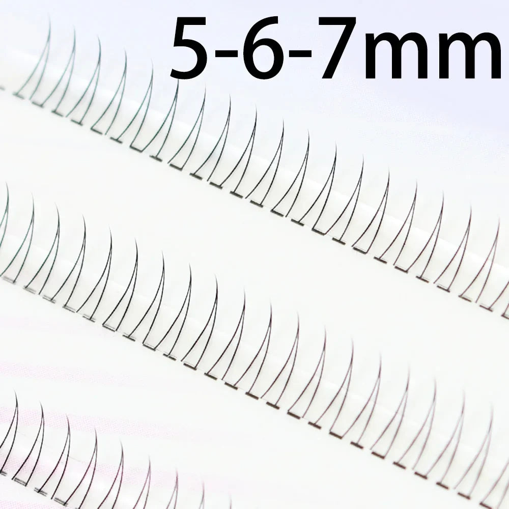 Korean J-Curl V-Shape Black Manga Under Eyelashes — Soft Natural Bottom Lash Clusters (Bunches)