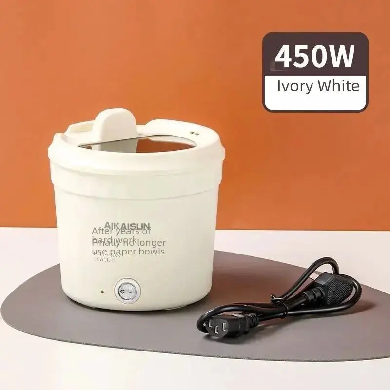 450W Mini Electric Cooking Pot – Multifunctional Rice Cooker, Hot Pot, Noodles, Porridge & Frying Pan