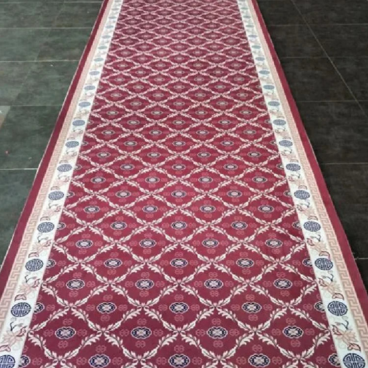 Luxury Chinese Classical Corridor Rug – Crystal Velvet Washable Carpet for Villa, Hotel & Hallway