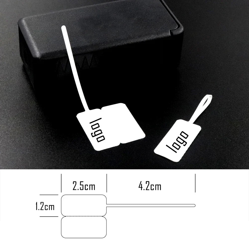100pcs Square Head Bracelet Rings – Custom Logo Label Price Tags for Jewelry Display & Packaging Accessories Wholesale