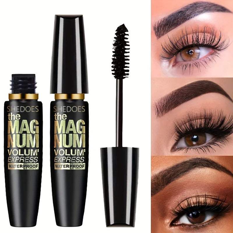 4D Black Mascara – Thickening, Lengthening, Curling, Waterproof Liquid Fiber Formula
