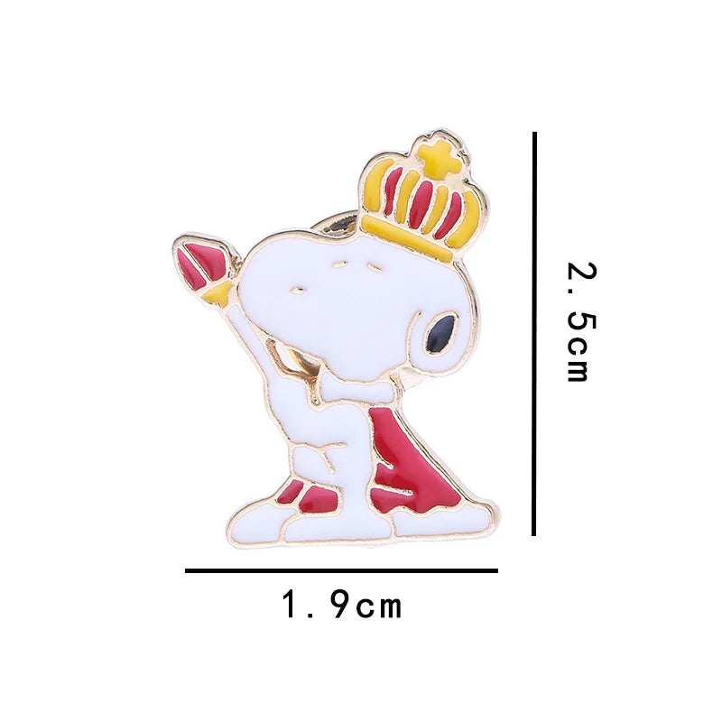 7 Pcs Kawaii Snoopy Brooch Set | Cartoon Anime Alloy Pins for Clothes, Bags & Accessories