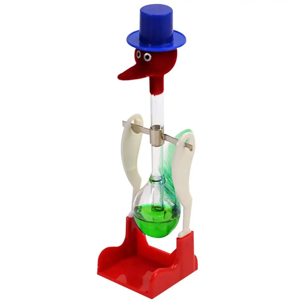 Creative Drinking Bird Liquid Motion Toy – Lucky Duck Bobbing Science Prank Desk Decoration Ornament & Gift for Home and Office
