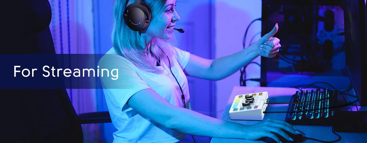 FIFINE 4-Channel USB Gaming Mixer with XLR Mic Interface – RGB Sound Mixer for Game, Podcast & Streaming AmpliGame SC3W