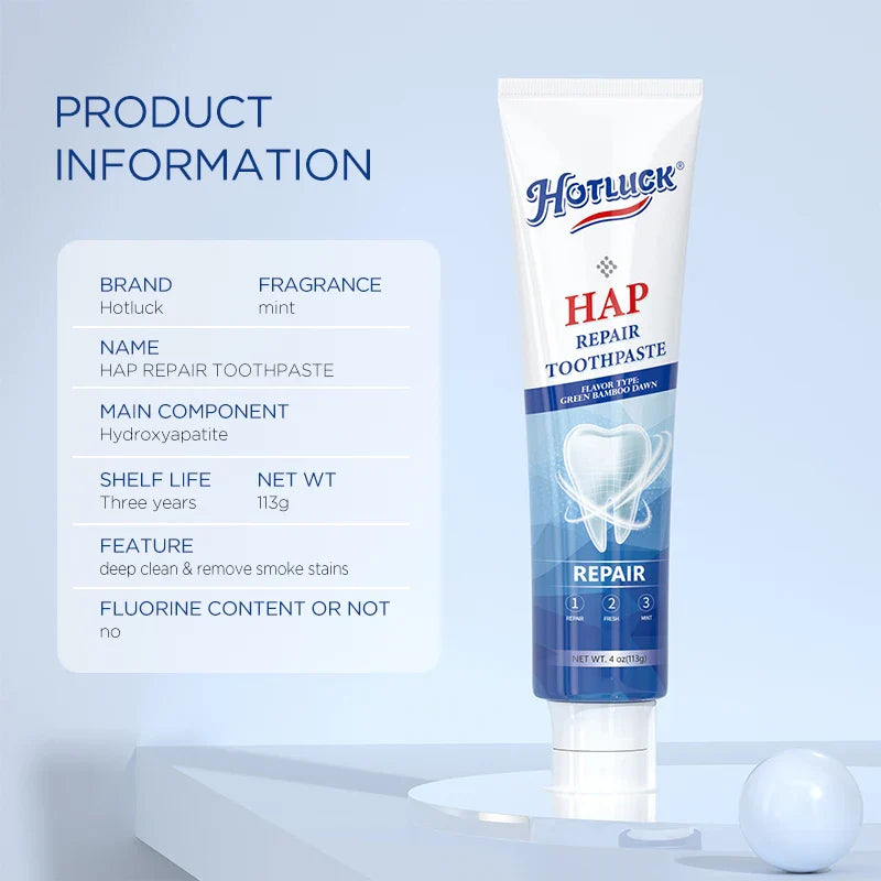 Hotluck Fluoride-Free Nano Hydroxyapatite Toothpaste – Sensitive Relief, Whitening, SLS-Free, Natural Peppermint