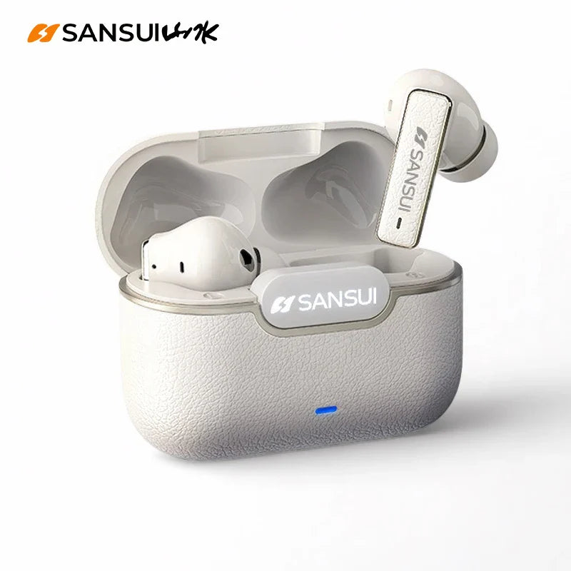 Sansui ANC Bluetooth TWS Earbuds – 52dB Active Noise Cancelling, Bluetooth 5.4 True Wireless Earphones with 6 Mic HD Calls