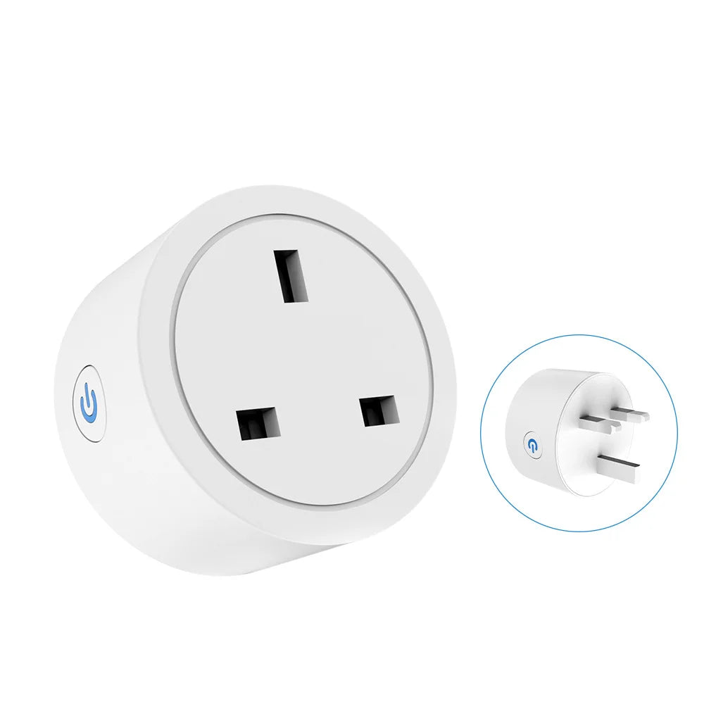 Tuya Smart WiFi & Zigbee 3.0 UK Plug Socket 20A – Voice Control Remote Power Outlet with Relay