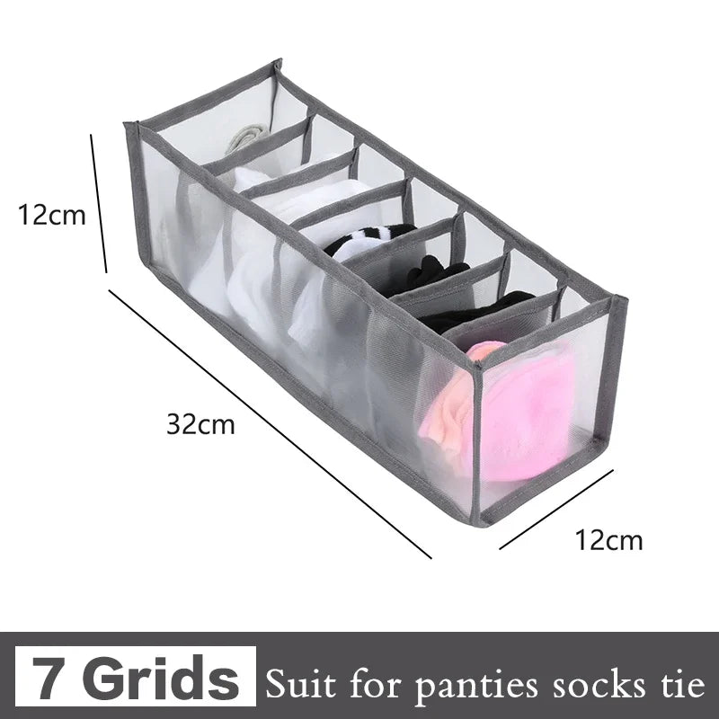 Underwear & Clothing Organizer Storage Box – Sports Bra, Socks & Panties Drawer Divider for Wardrobe & Cabinet Organization