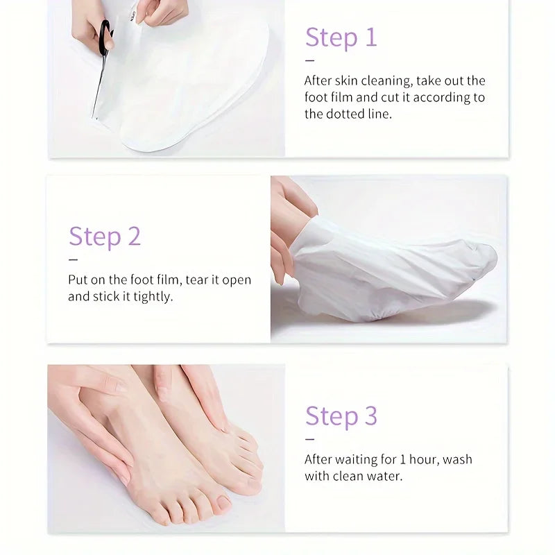 GZE Foot Peel Mask – Exfoliating Dead Skin & Callus Remover for Dry, Cracked Heels, Deep Moisturizing Feet Care Treatment