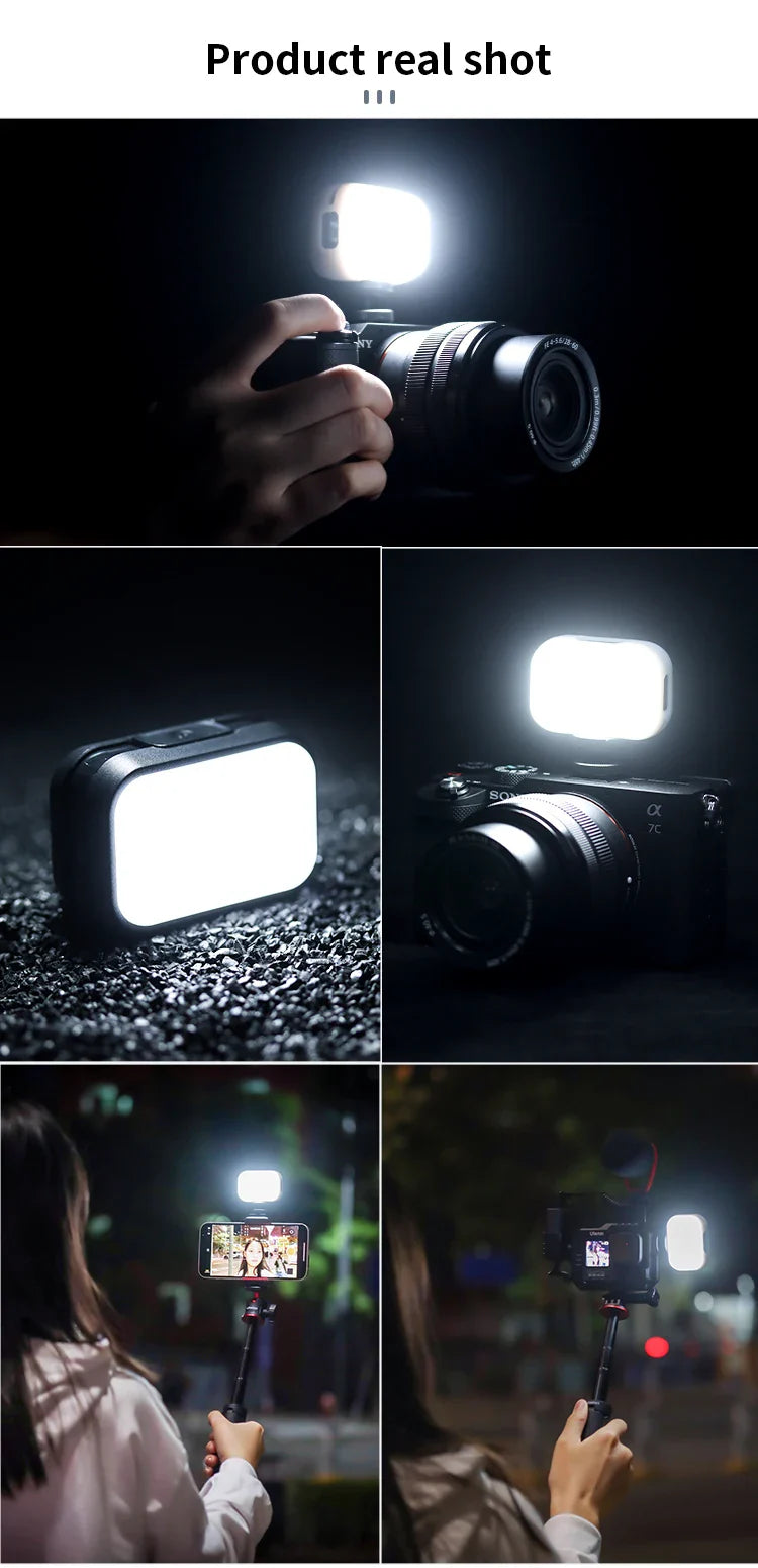 Ulanzi VL28 6500K Mini LED Video Light — Rechargeable On-Camera Light for GoPro 10/9/8 & iPhone 13/12/11