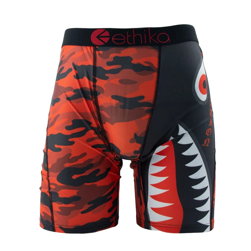 ETHIKA Men’s Boxer Briefs – Sexy Breathable Underwear Trunks, Quick-Dry Swim Underpants, Plus Size S–3XL Comfortable Fit Underwear for Men