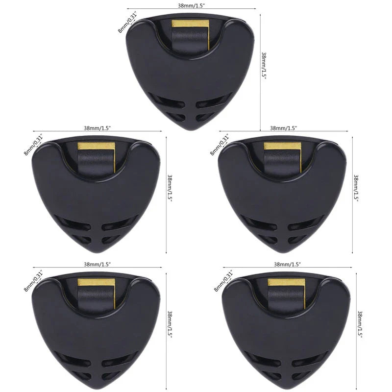1/5/10pcs Guitar Pick Holder – Self-Adhesive Triangle Plectrum Case, Quick Storage Organizer
